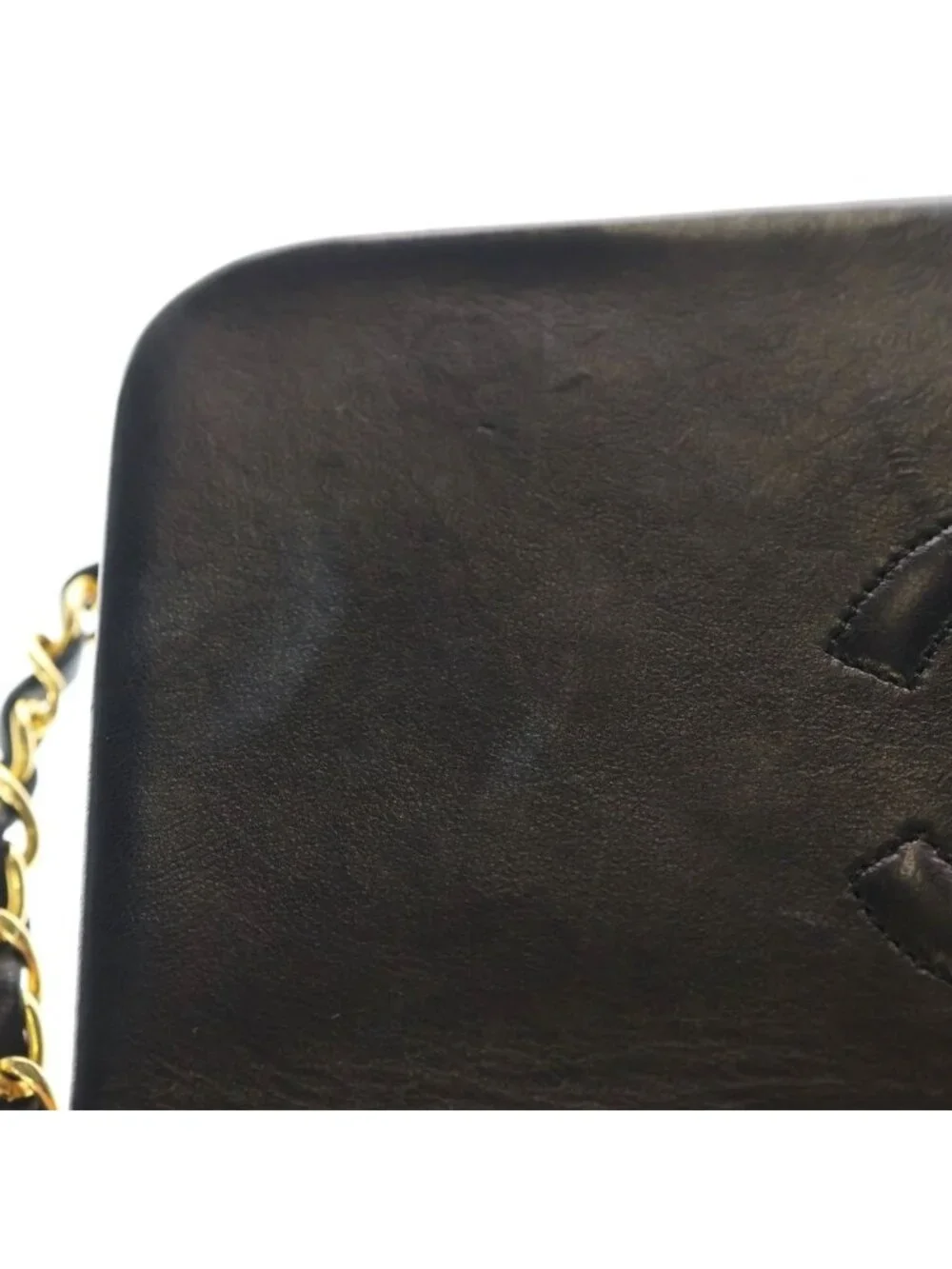 Chanel Quilted 23 Full Flap Lambskin Leather S Chain Shoulder Bag Gold Black